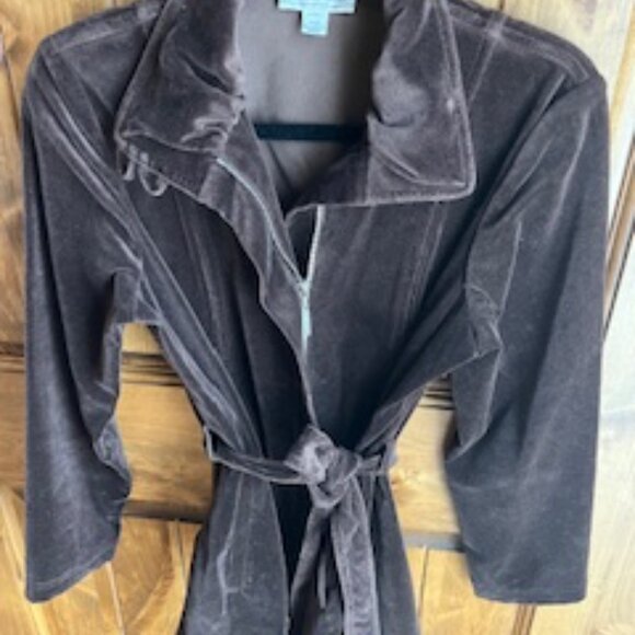 St. John  Sport Brown Velvet Jacket - Picture 4 of 8